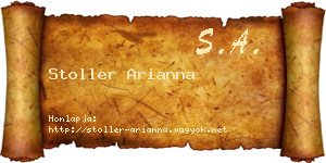 Stoller Arianna névjegykártya